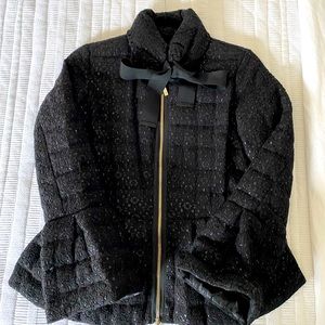 CH black lace puffer jacket